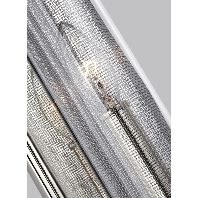 Polished Nickel Cylinder Dimmable Wall Sconce with Clear Glass Shade
