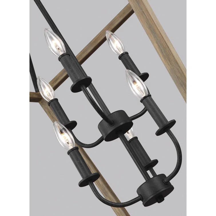 Buford Wood & Iron Chandelier (12"-26")
