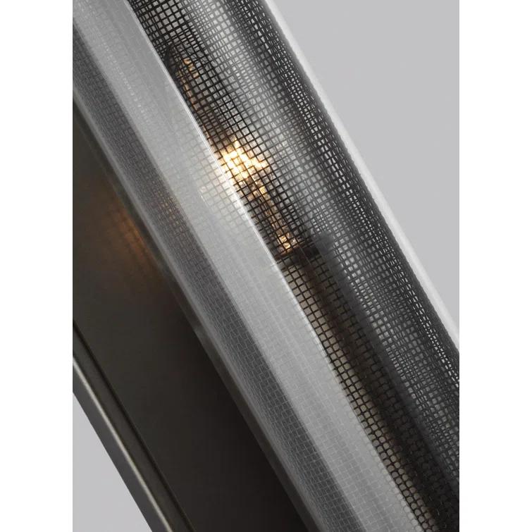 Antique Bronze Silo Dimmable Cylinder Sconce with Clear Glass