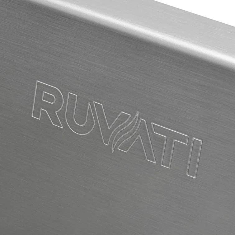Ruvati Bar Prep Sink Narrow Trough Undermount 16 Gauge Stainless Steel Single Bowl