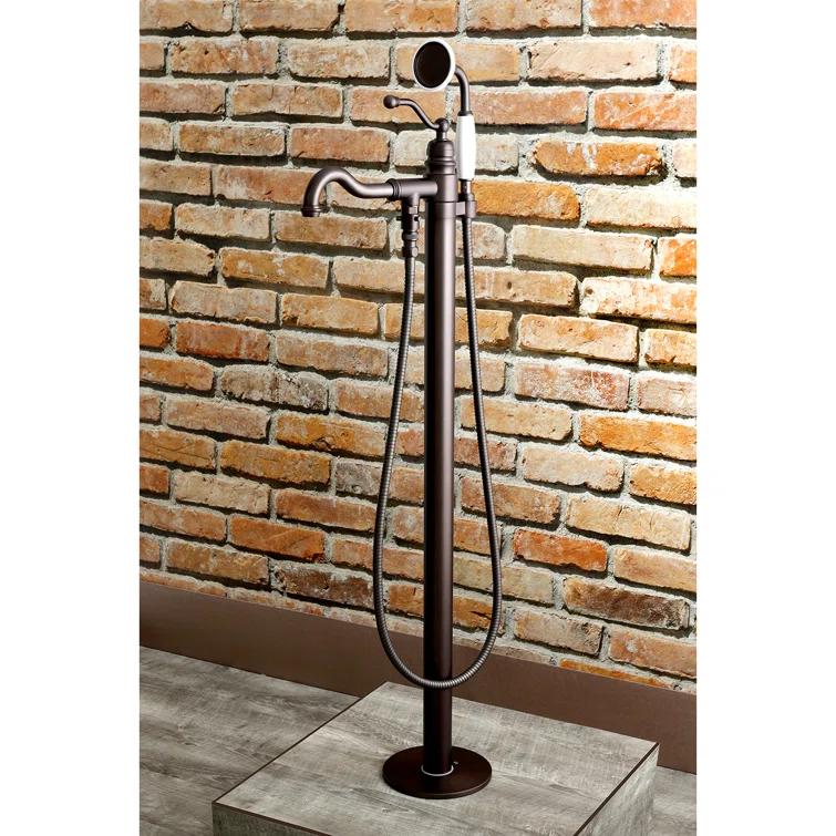 Kingston Brass English Country Single-Handle 1-Hole Freestanding Tub Faucet with Hand Shower