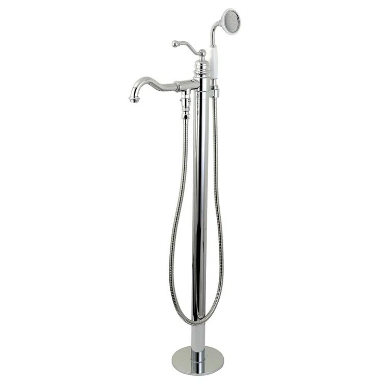 Kingston Brass English Country Single-Handle 1-Hole Freestanding Tub Faucet with Hand Shower