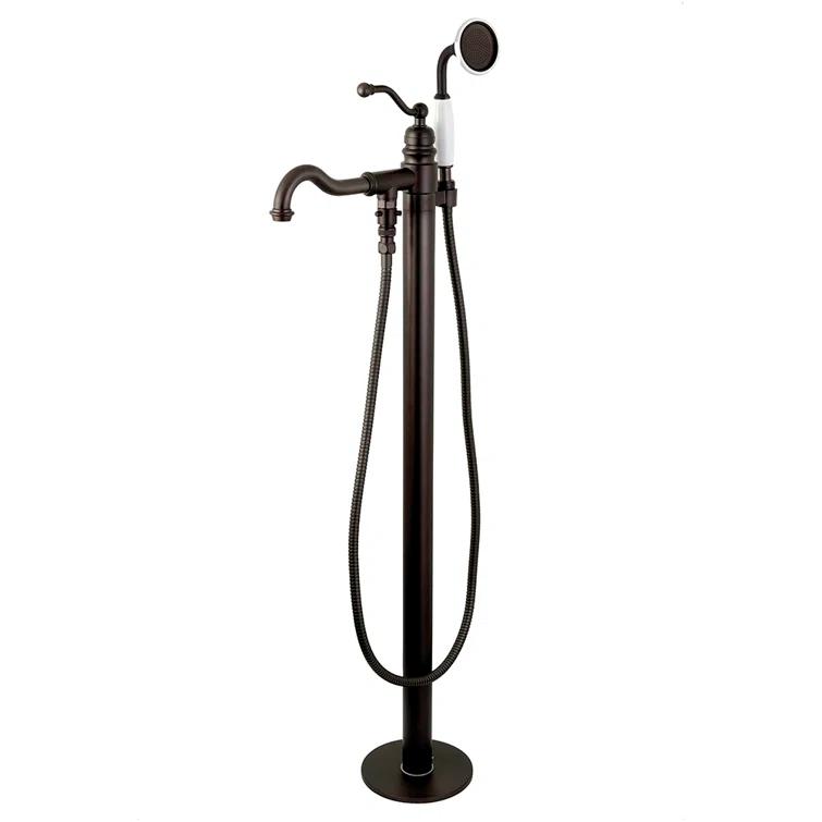 Kingston Brass English Country Single-Handle 1-Hole Freestanding Tub Faucet with Hand Shower