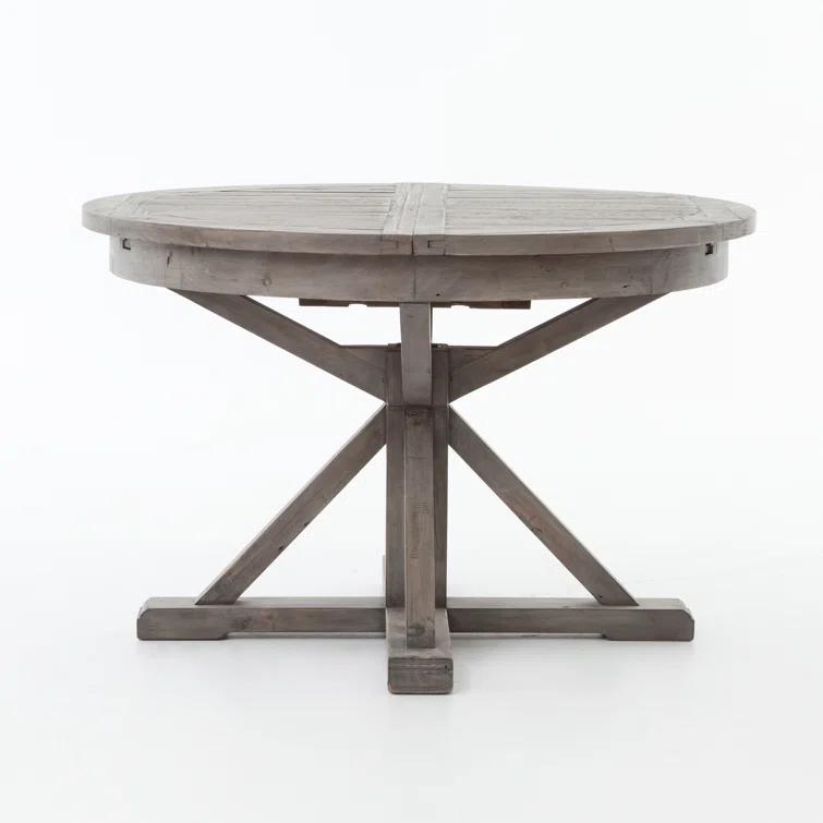 Hart Round Reclaimed Wood Extendable Dining Table (47.5"-79")