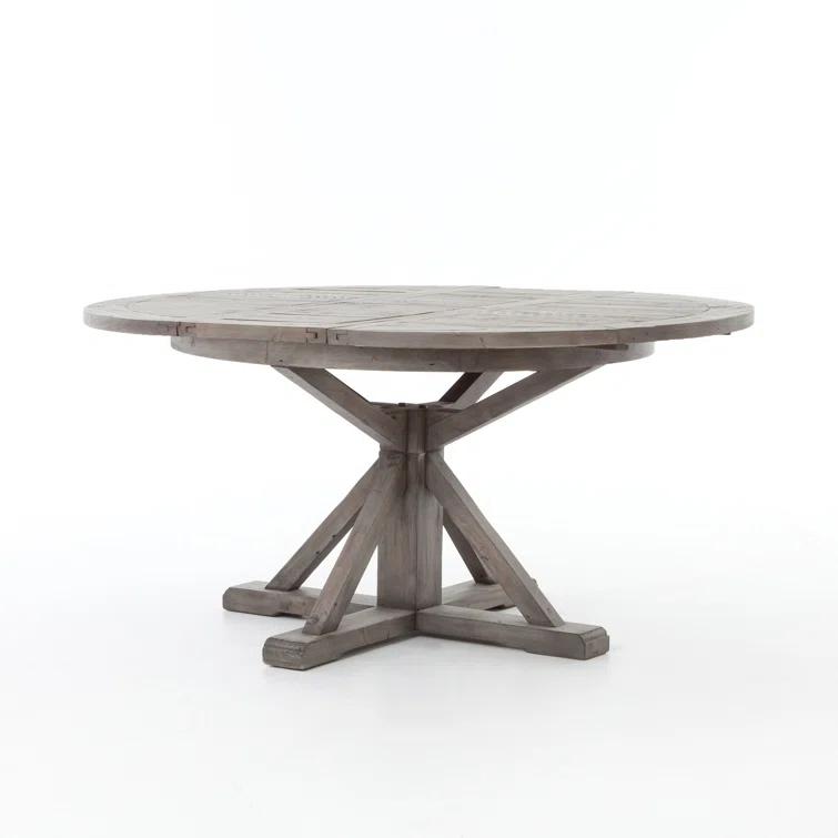 Hart Round Reclaimed Wood Extendable Dining Table (47.5"-79")