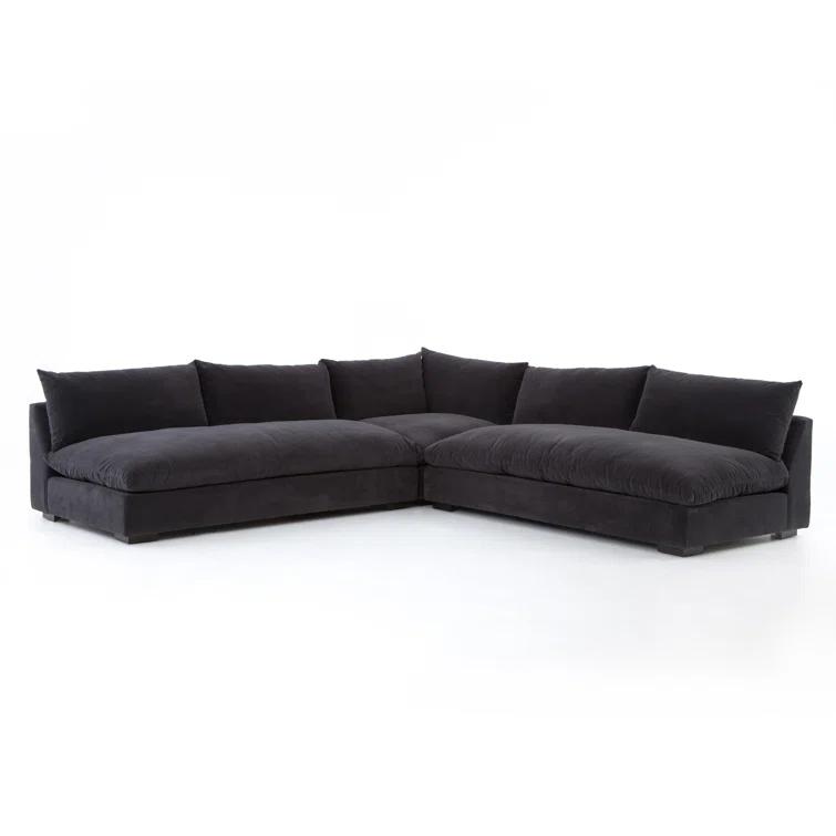 Decima Sectional Sofa - Charcoal Gray