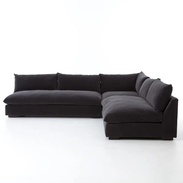 Decima Sectional Sofa - Charcoal Gray