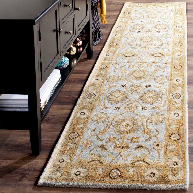 Antiquity AT856 Hand Tufted Area Rug - Light Blue/Sage - 3'x5' - Safavieh.