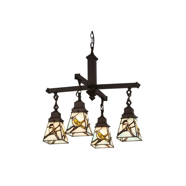 Rustic Lodge 4 - Light Dimmable Classic / Traditional Chandelier