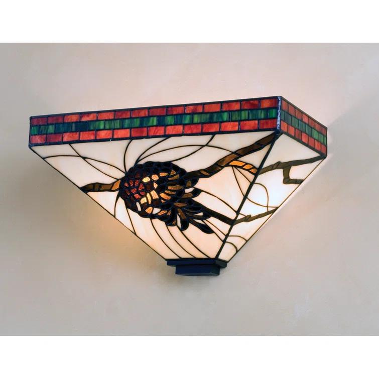 Meyda Lighting Pine Branches Mission Steel Flush Mounted Sconce