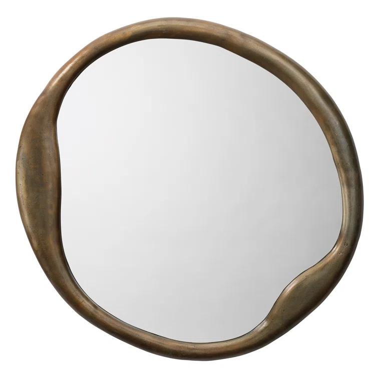 Doreen Round Mirror - Brass