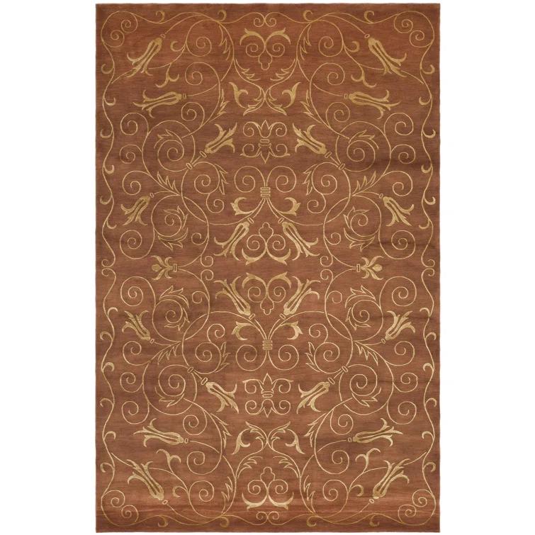 Hand Knotted Silk & Wool Pile Rug