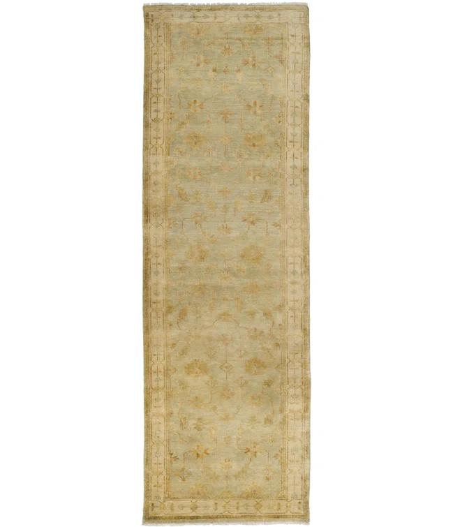 Oushak OSH141 Hand Knotted Runner Rug - Soft Green/Ivory - 3'x10' - Safavieh.