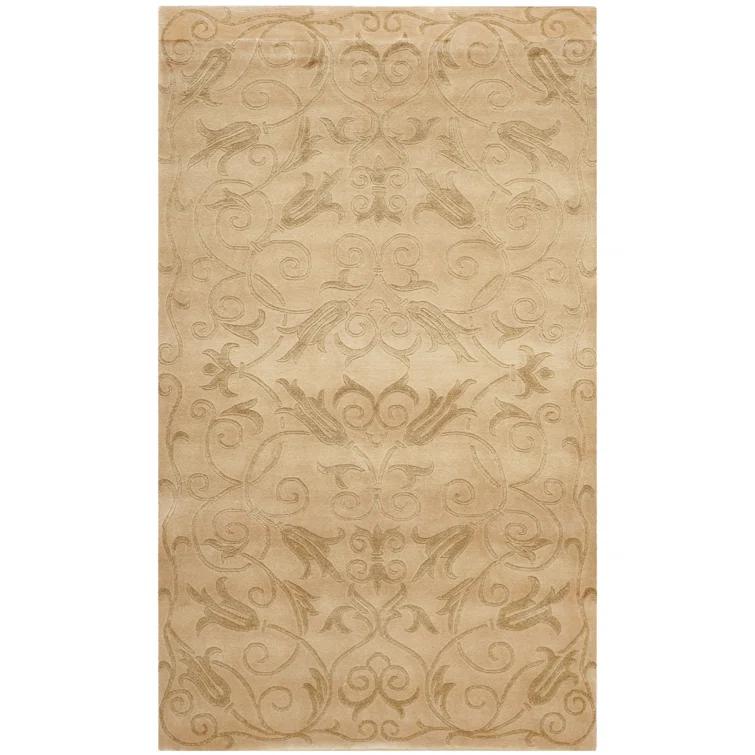 Safavieh Tibetan Hand Knotted Silk & Wool Pile Floral Rug
