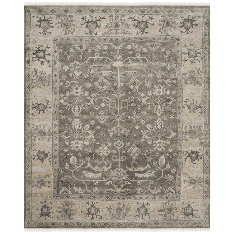 Oushak Hand Knotted Wool Oriental Rug