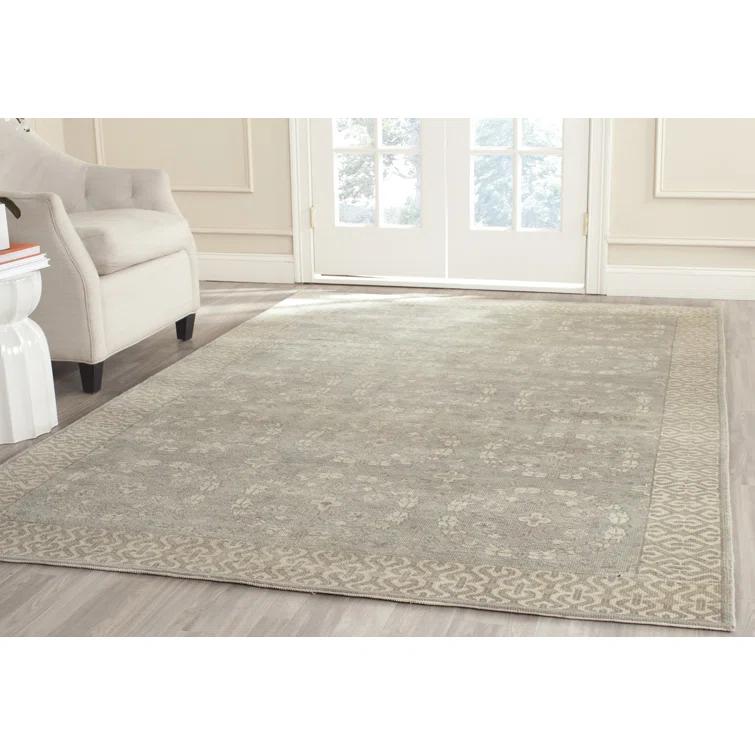 Safavieh Oushak Oriental Hand-Knotted Wool Gray Area Rug | Perigold
