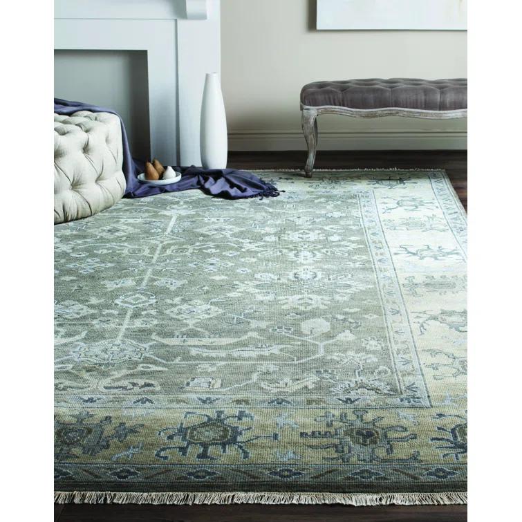 Oushak Hand Knotted Wool Oriental Rug