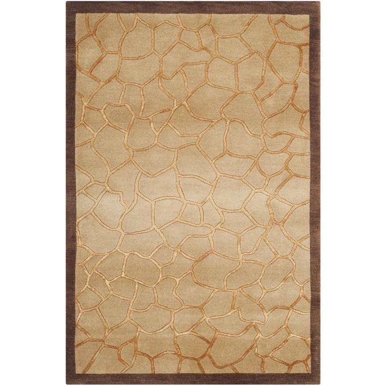 Ipswich Hand Knotted Silk & Wool Pile Abstract Rug
