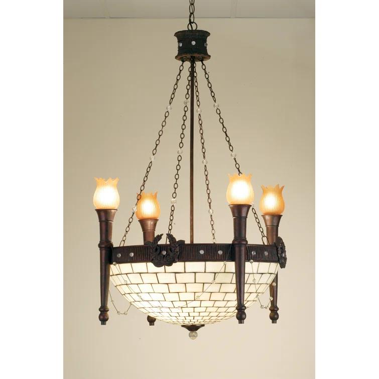 4 - Light Glass Dimmable Classic / Traditional Chandelier
