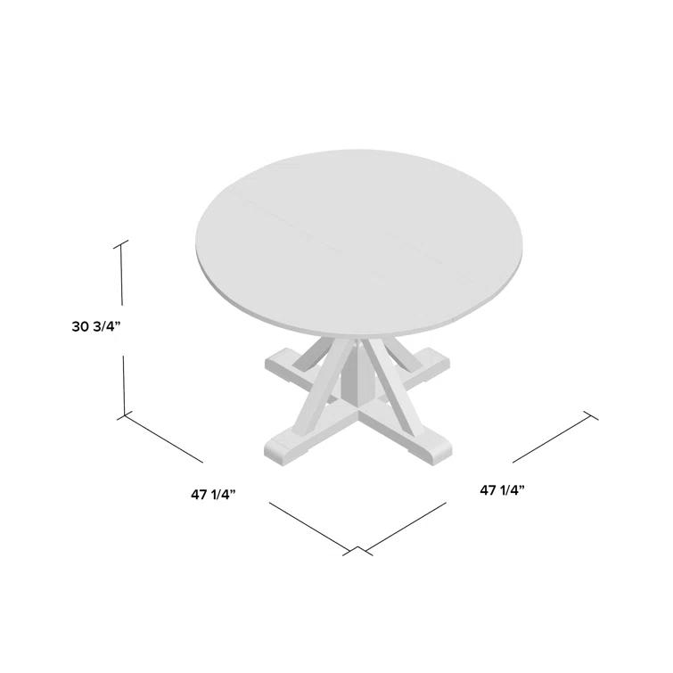 Hart Round Reclaimed Wood Extendable Dining Table (47.5"-79")