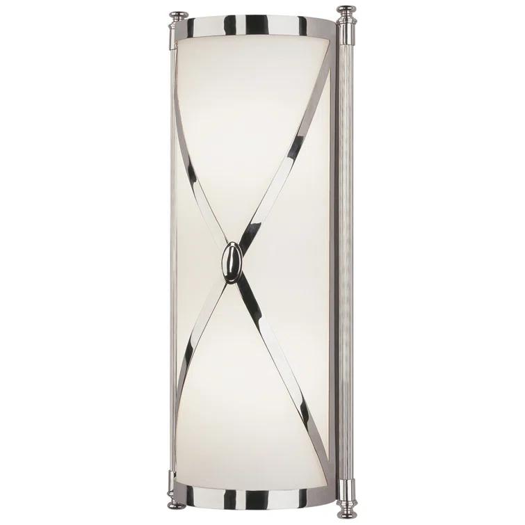 Chase Polished Nickel and Frosted Glass Elegant Wall Sconce