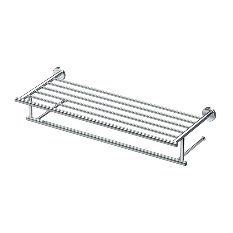 Latitude II Wall Mounted Towel Rack | Hotel Style Stainless Steel Towel Rack with Towel Bar