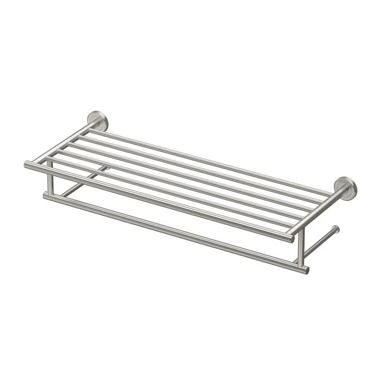 Latitude II Wall Mounted Towel Rack | Hotel Style Stainless Steel Towel Rack with Towel Bar