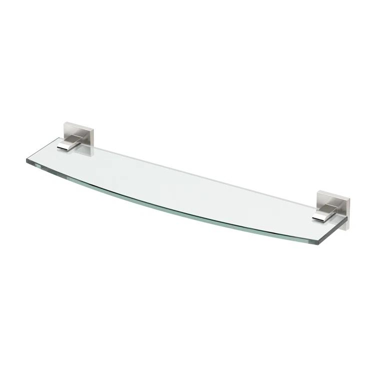 Elevate Wall Mount Glass Shelf | Tempered Curved Glass Shelf