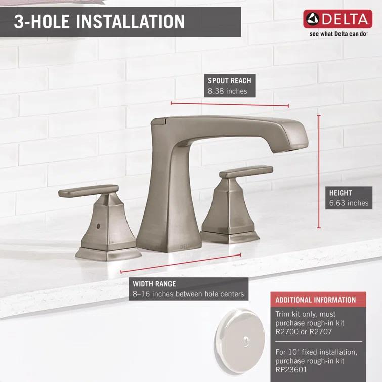 Ashlyn Double Handle Deck Mounted Roman Tub Faucet Trim