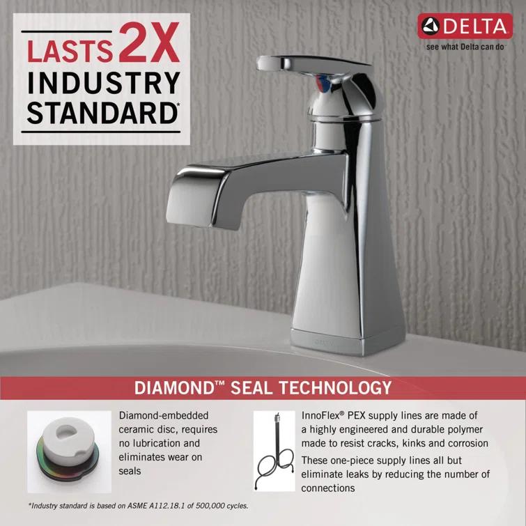 Ashlyn Single Hole Bathroom Faucet with Drain Assembly, Single Handle Bathroom Sink Faucet