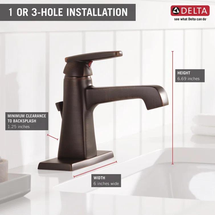 Ashlyn Single Hole Bathroom Faucet with Drain Assembly, Single Handle Bathroom Sink Faucet