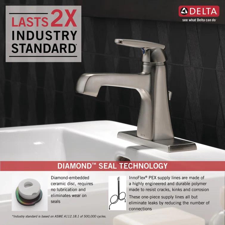 Ashlyn Single Hole Bathroom Faucet with Drain Assembly, Single Handle Bathroom Sink Faucet