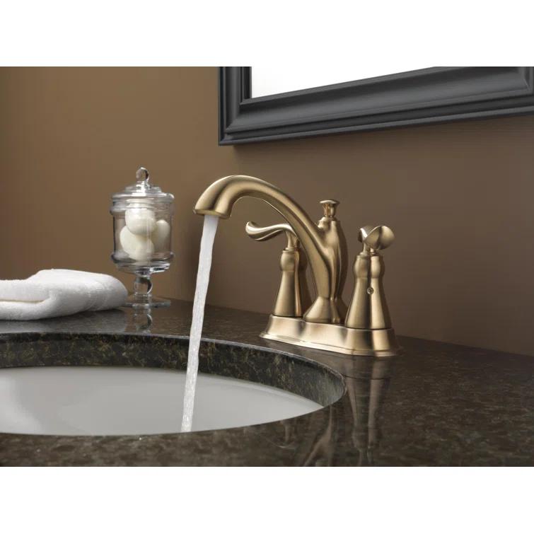 Linden Centerset Bathroom Faucet with Drain Assembly, 2-handle Bathroom Sink Faucet