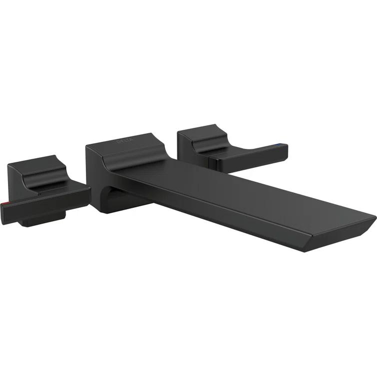Pivotal Double Handle Wall Mounted Tub Filler Trim