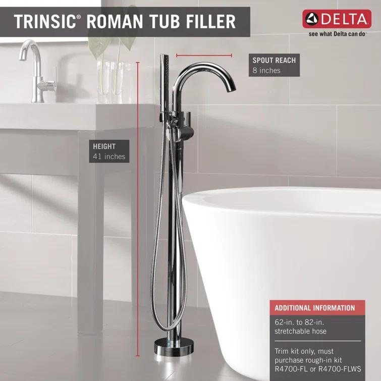 Trinsic Single Handle Floor Mounted Freestanding Tub Filler