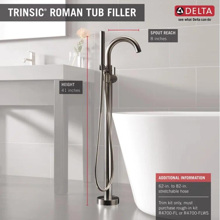 Trinsic Single Handle Floor Mounted Freestanding Tub Filler