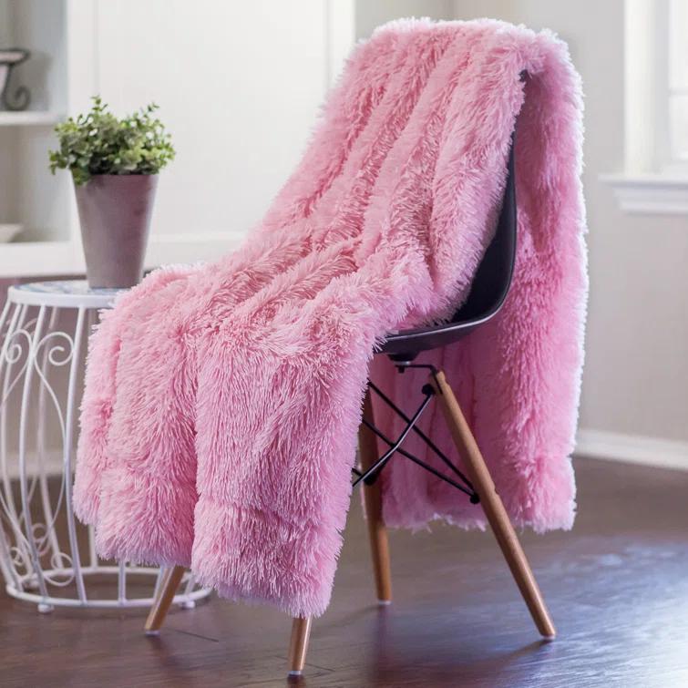 Chanasya Shaggy Shaggy Super Elegent Sherpa Long Fur Throw