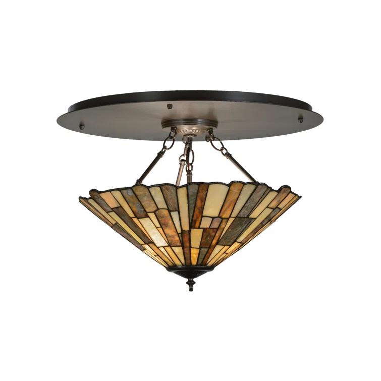 Glass Semi Flush Mount