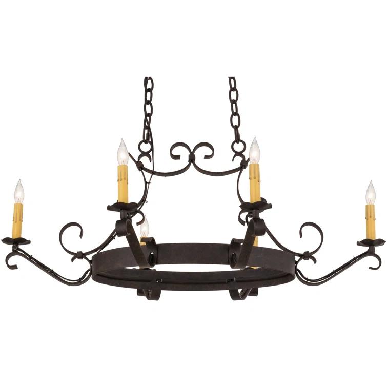 Chestnut Bronze 6-Light Candle Chandelier