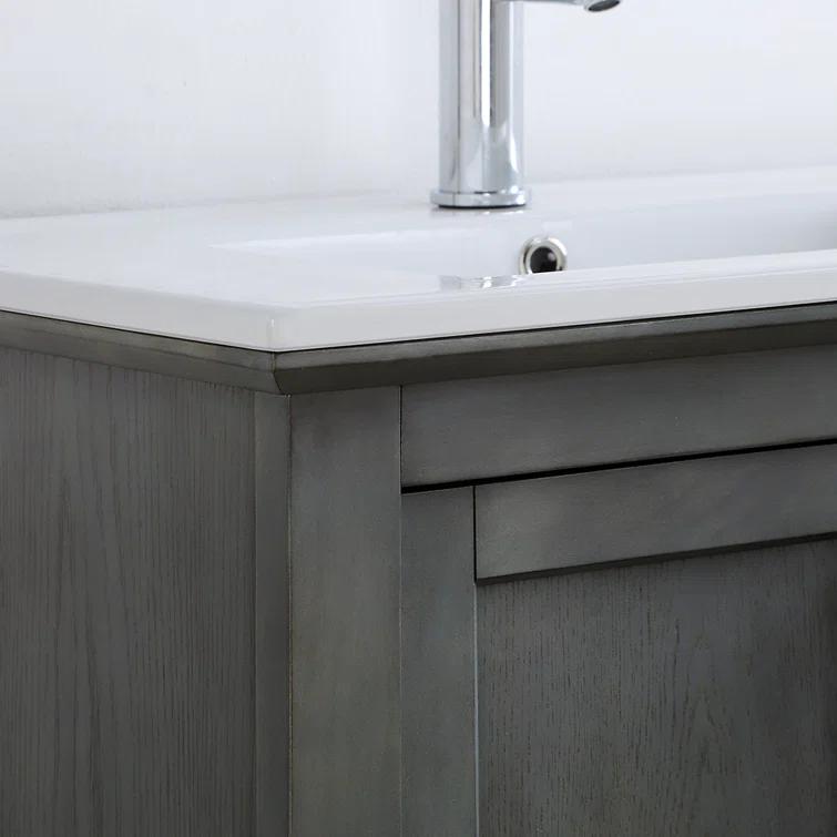 Manchester 30" Freestanding Single Sink Bathroom Vanity with Integrated Sink (Faucet Not Included)