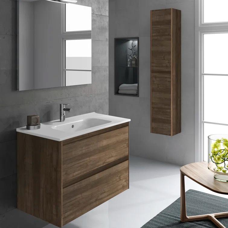 Ws Bath Collections Ambra 60 Ambra 24" Wall Mounted Single Basin Vanity Set - White