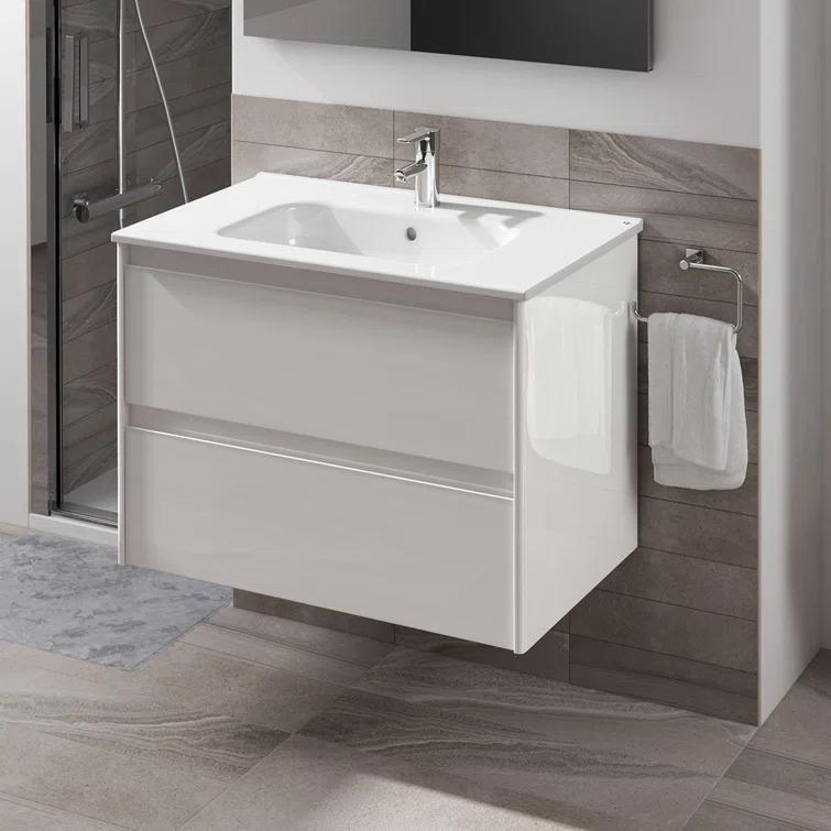 Ws Bath Collections Ambra 60 Ambra 24" Wall Mounted Single Basin Vanity Set - White