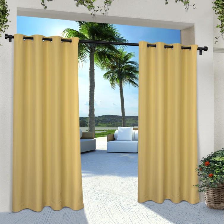 Cabana Solid Heavyweight Indoor Outdoor Curtains