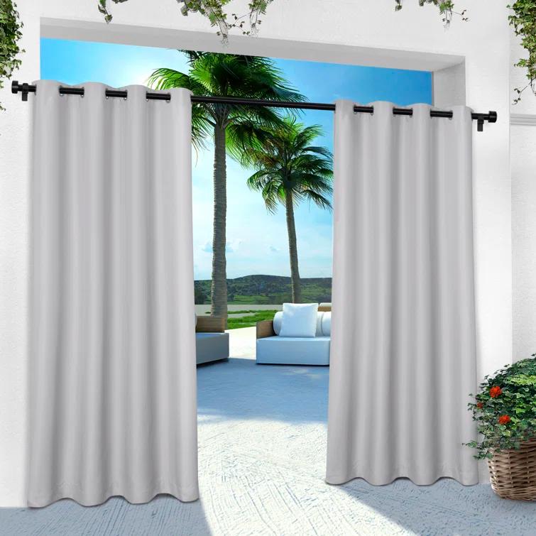 Cabana Solid Heavyweight Indoor Outdoor Curtains