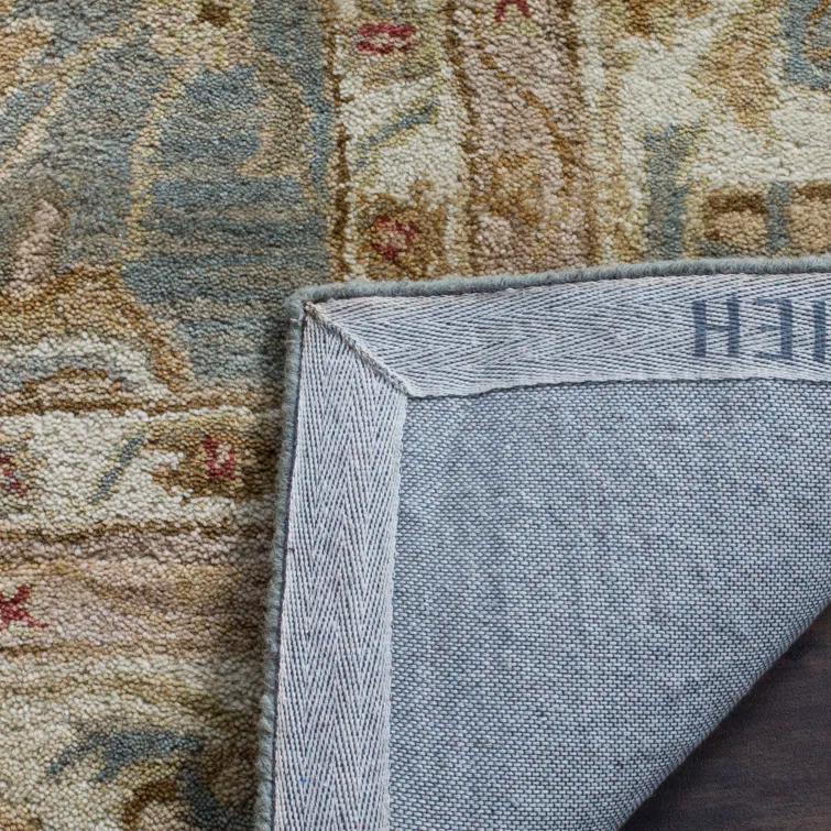 Antiquity AT822 Hand Tufted Area Rug - Grey Blue/Beige - 8'x10' - Safavieh.