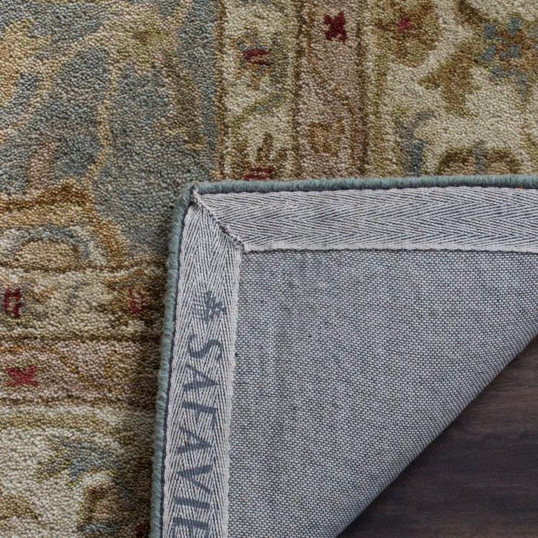 Antiquity AT822 Hand Tufted Area Rug - Grey Blue/Beige - 8'x10' - Safavieh.