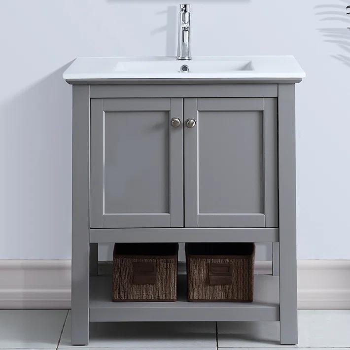 Fresca Manchester 30" Freestanding Single Sink Bathroom Vanity with Integrated Sink (Faucet Not Included)