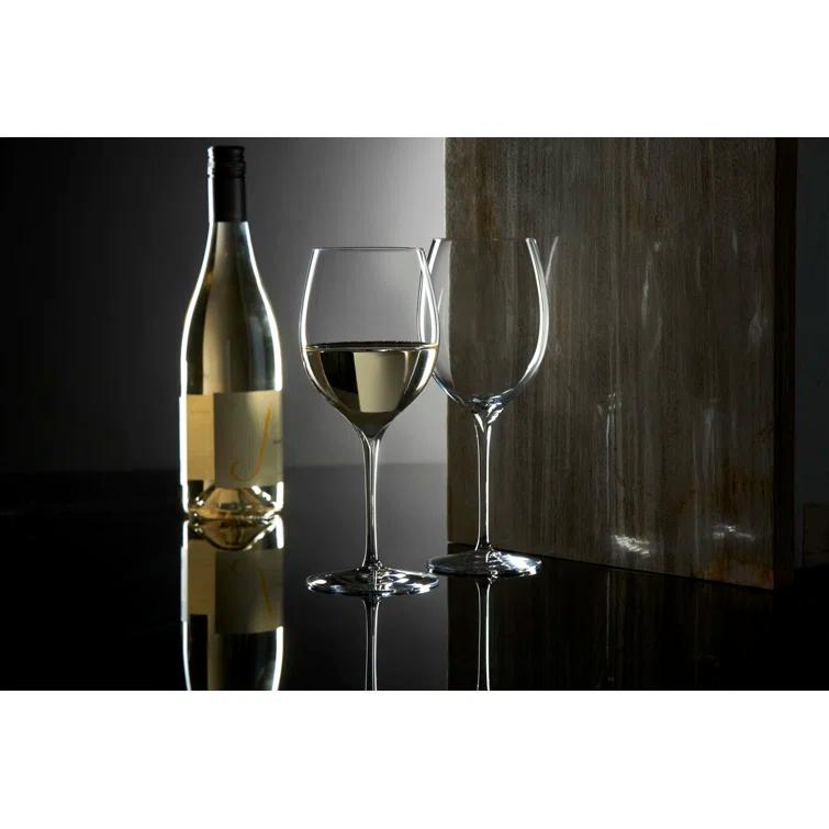 Clear Crystal Minimalist White Wine Glass Set