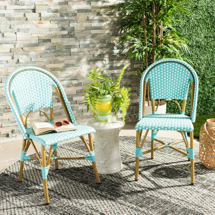 Casidy Polyethylene (PE) Wicker Wicker Outdoor Dining Side Chair