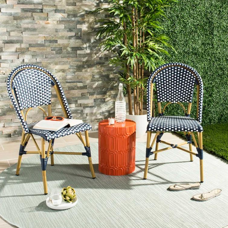 Casidy Polyethylene (PE) Wicker Wicker Outdoor Dining Side Chair